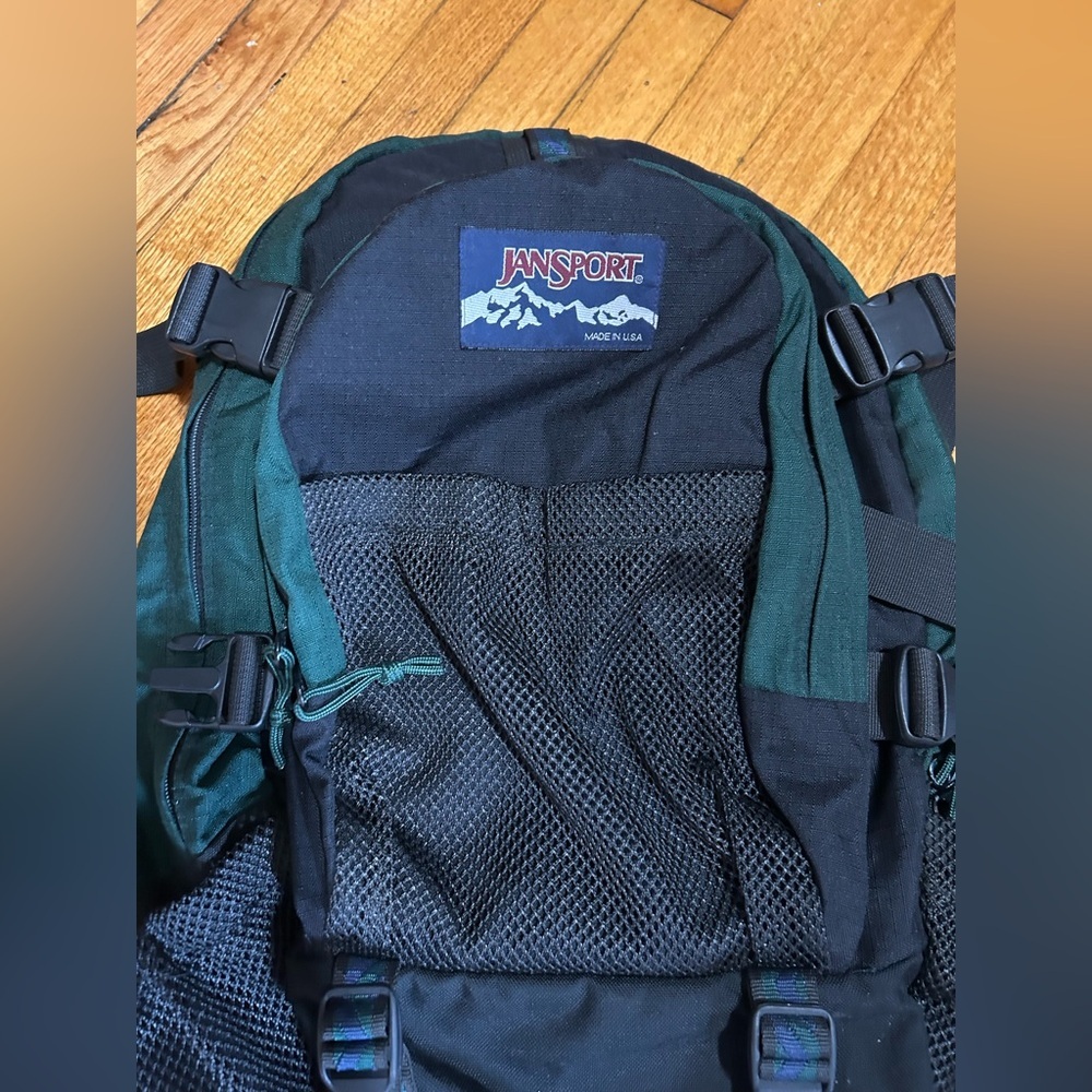 VTG 90s Jansport Large Hiking Backpack Made USA Talon zip - Picture 2 of 11
